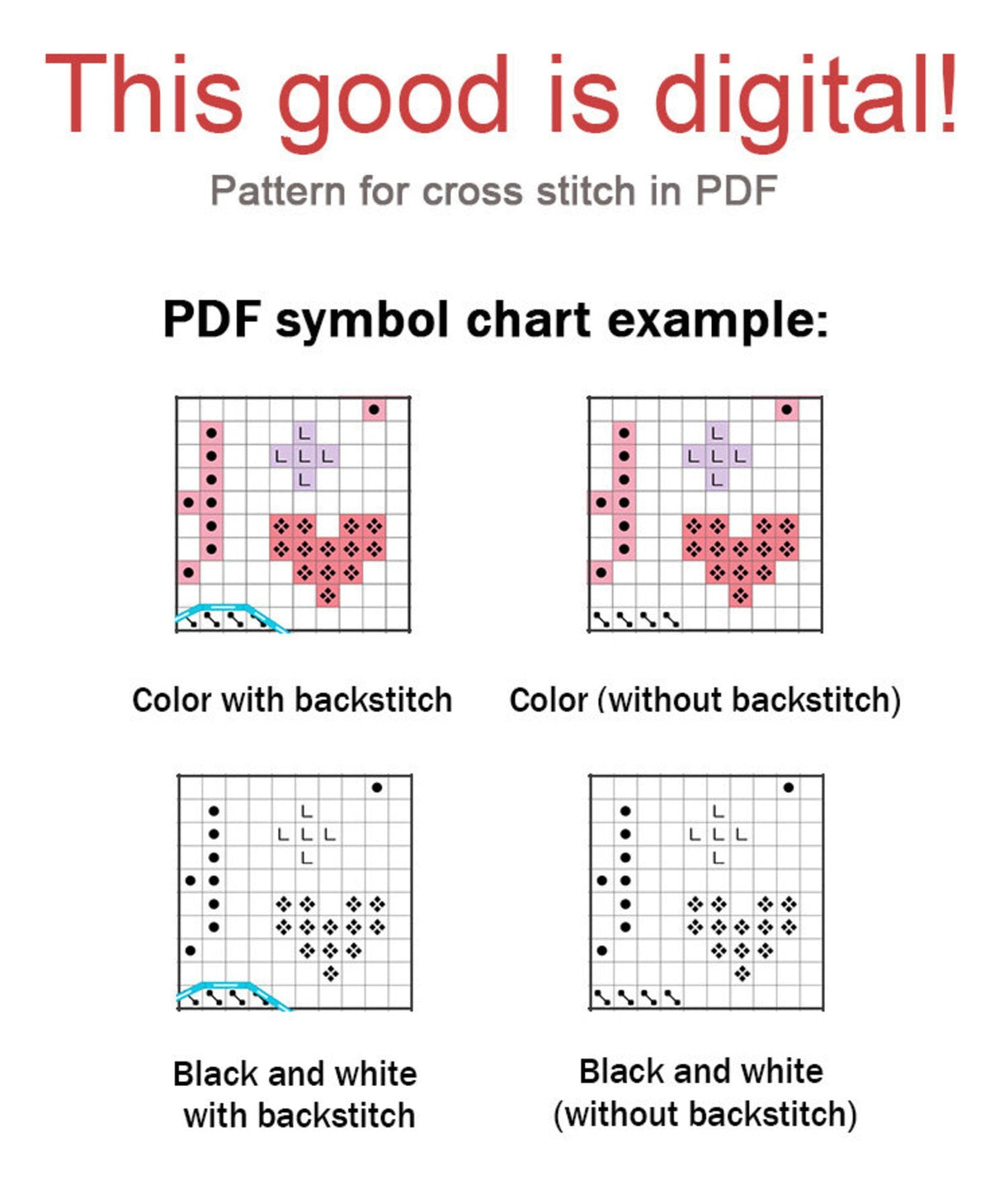 Cross Stitch Pattern "Strawberry Shake" DMC Chart Needlepoint Embroidery Printable PDF Instant Download