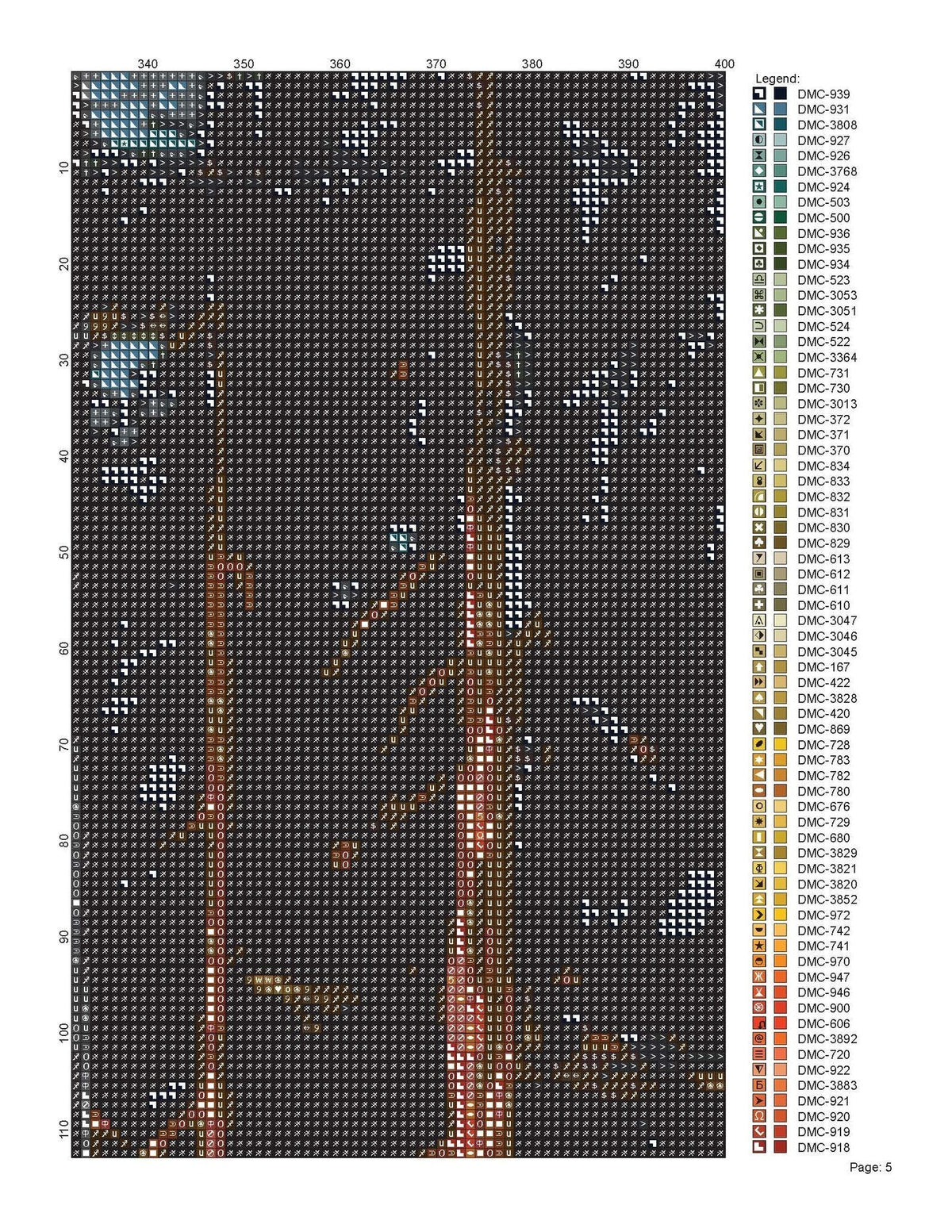 Cross Stitch Pattern Campsite Full Coverage