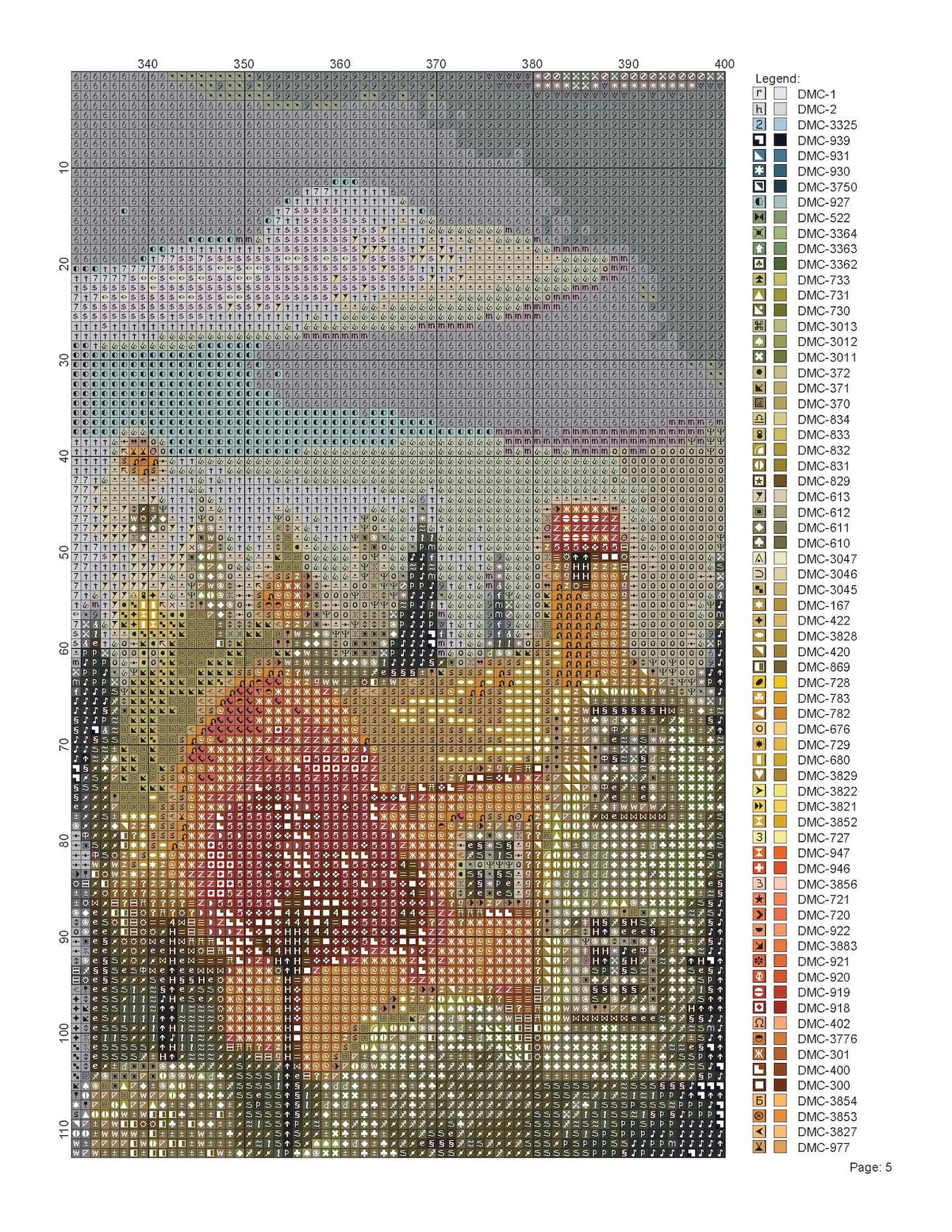 Cross Stitch Pattern River Town Full Coverage