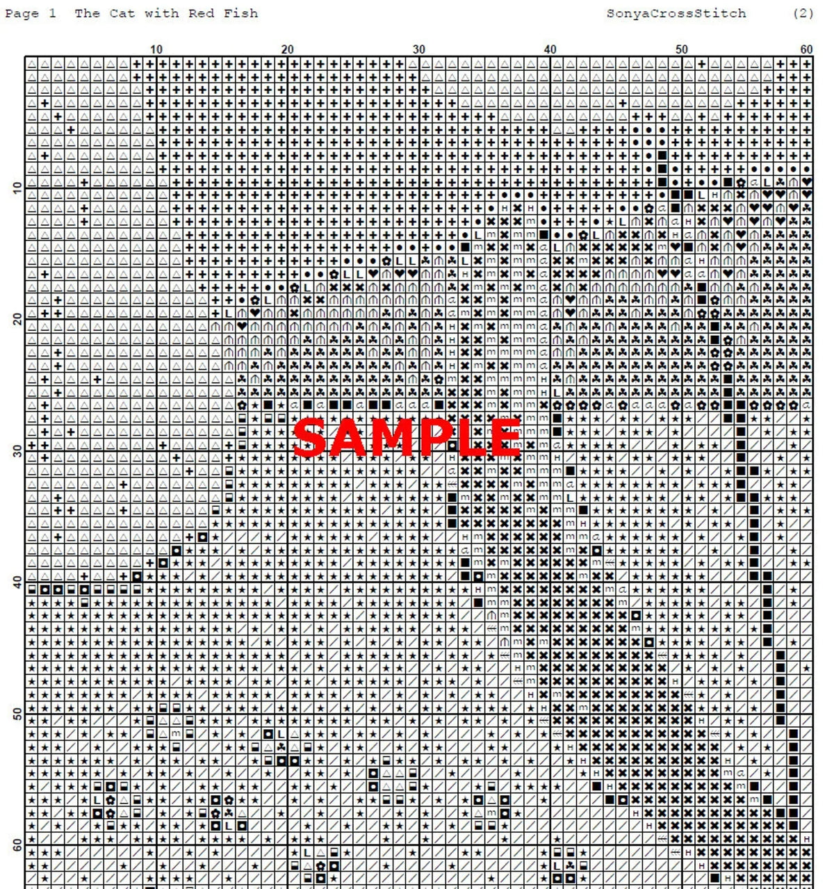 Cross Stitch Pattern,Abstract Cats,Pattern Keeper,Counted cross stitch,Pdf,Instant Download