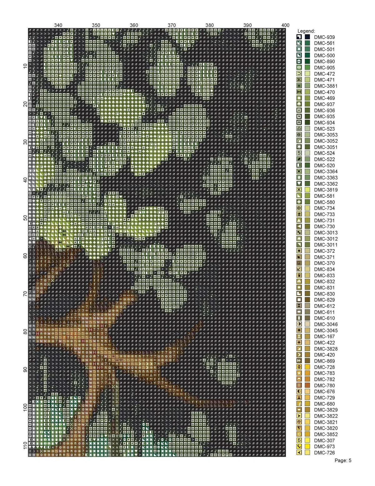 Cross Stitch Pattern Fairy Tree Full Coverage
