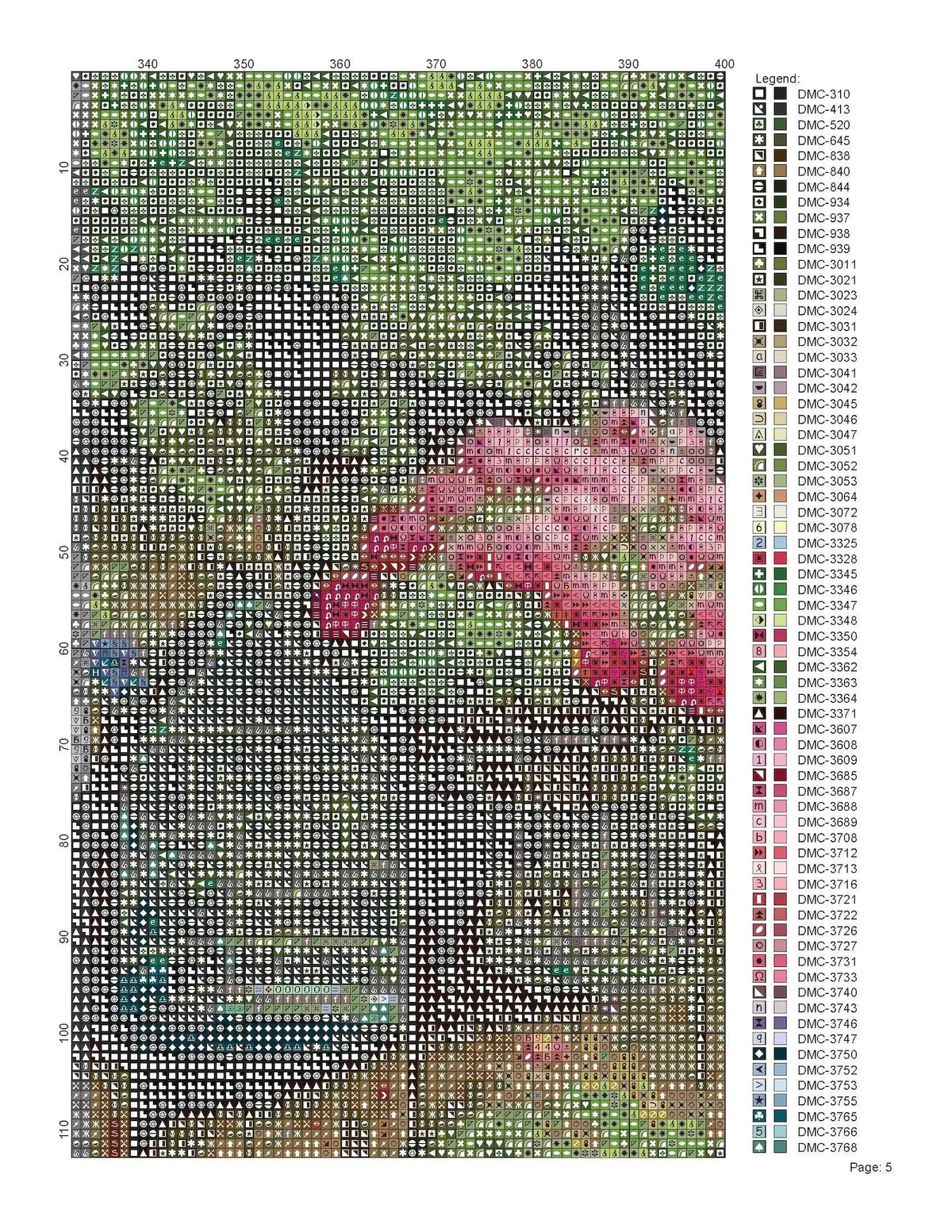 Cross Stitch Pattern Love for Gardening Full Coverage