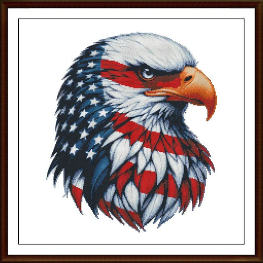 American Flag Cross Stitch Pattern,American Eagle,Independence Day,USA Patriotic,Pattern Keeper,xstitch,Pdf,Instant Download