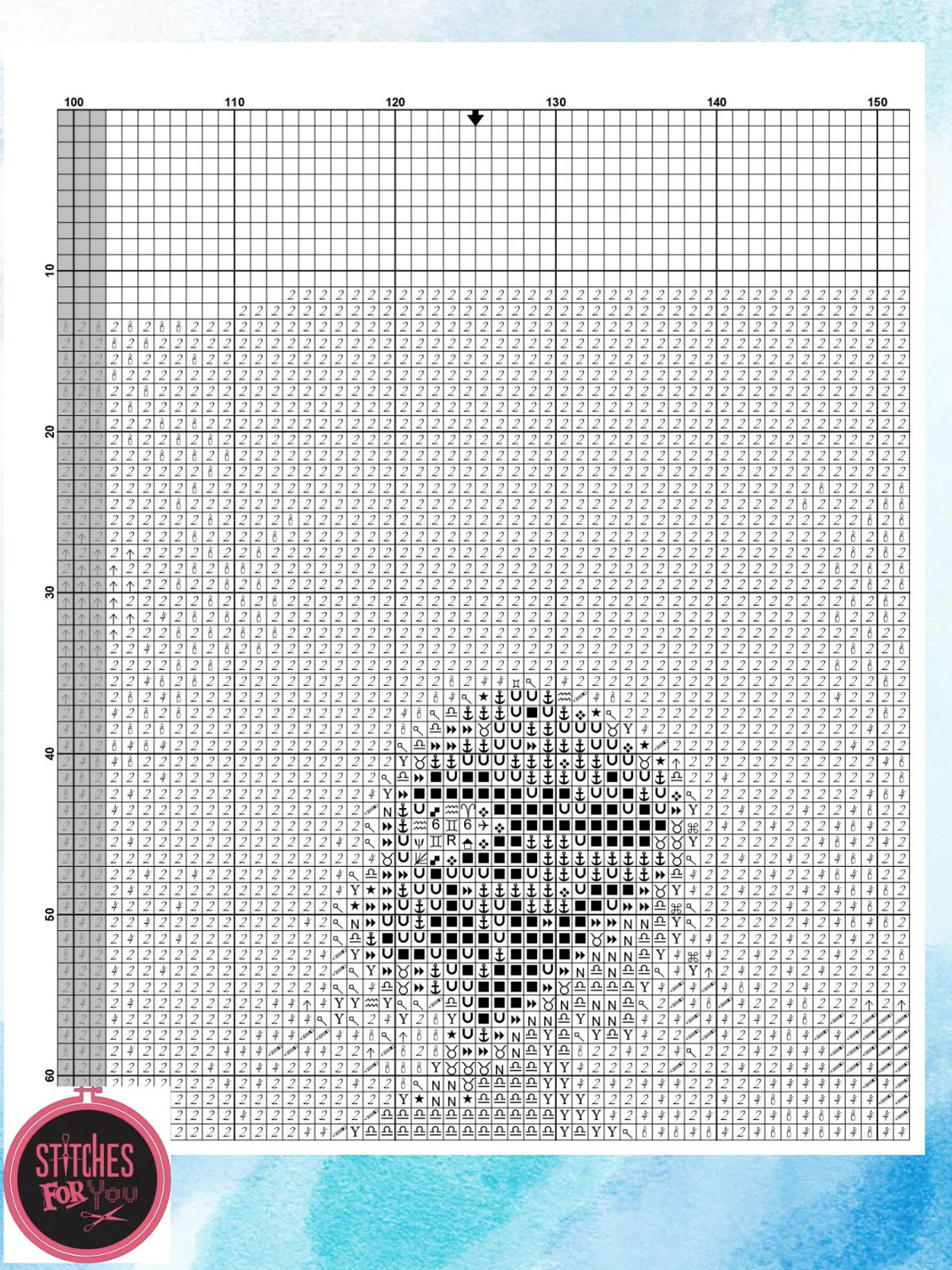 Shore Bliss - Counted Cross Stitch Patterns - Printable Chart PDF Format Needlework Embroidery Crafts DIY DMC color