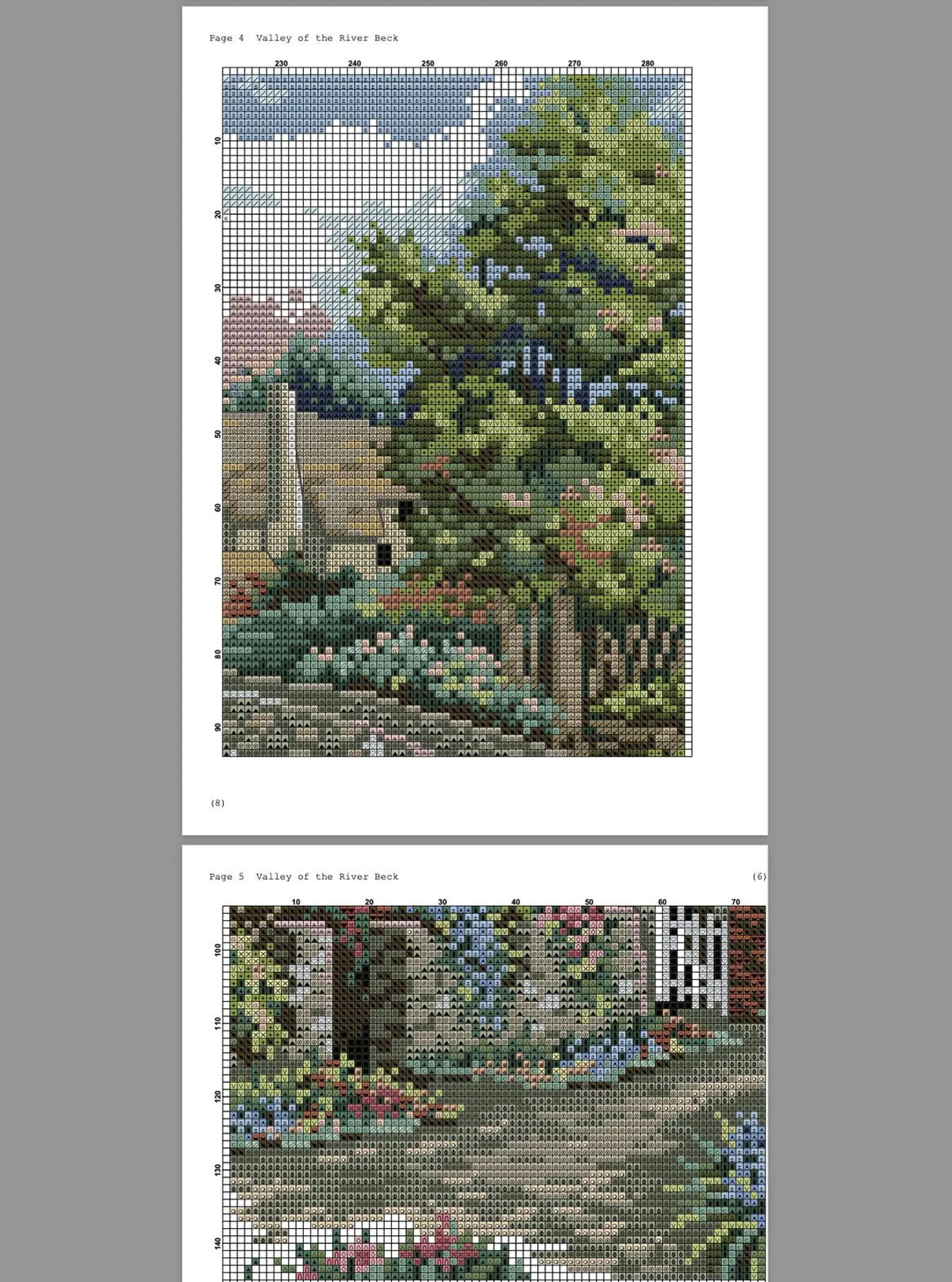 Valley of the River Beck Cross Stitch Pattern
