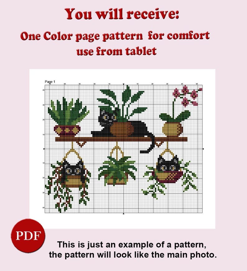 Romantic Hourglass Cross Stitch Pattern, Young & Old Love PDF Pattern