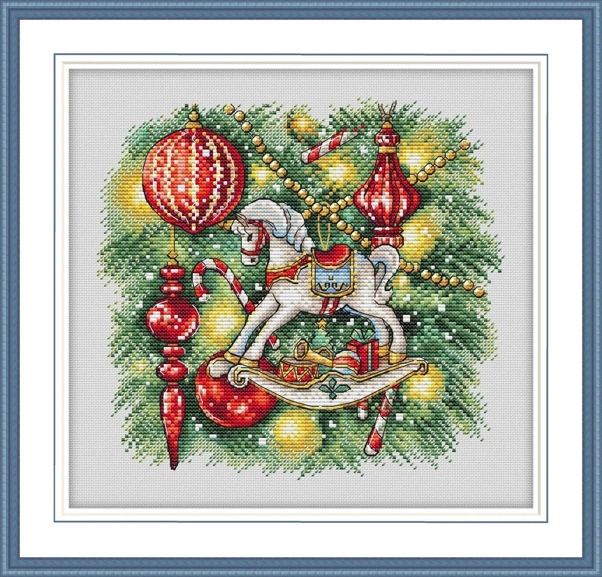 Rocking Horse Ornament Cross Stitch Pattern