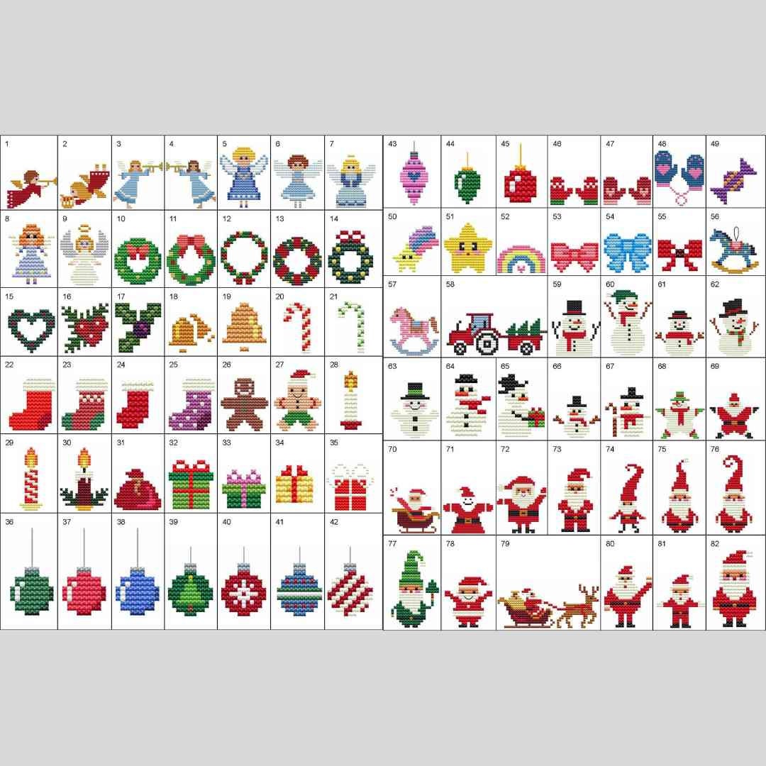 365 Christmas Cross Stitch Designs: Small, Easy and Quick Designs Instant Download PDF