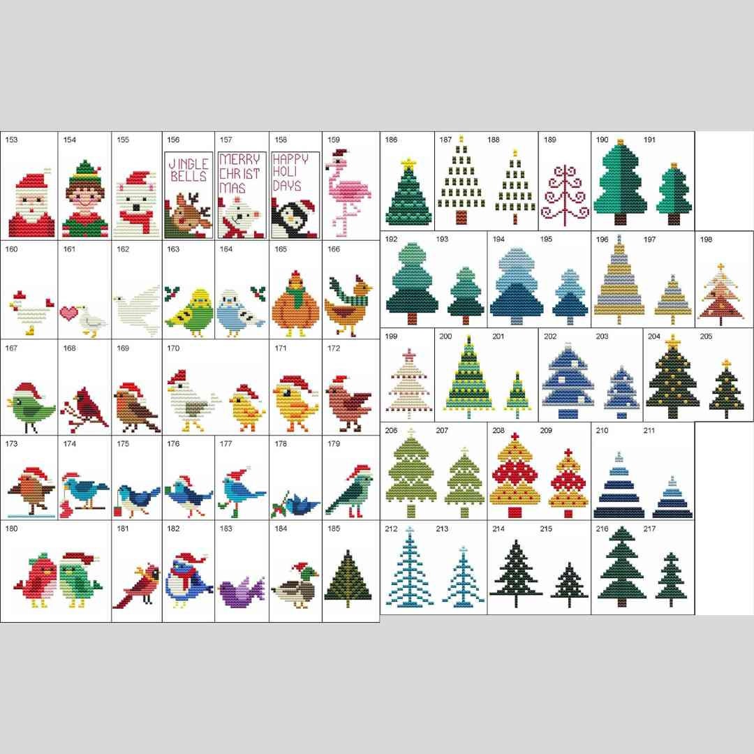 365 Christmas Cross Stitch Designs: Small, Easy and Quick Designs Instant Download PDF
