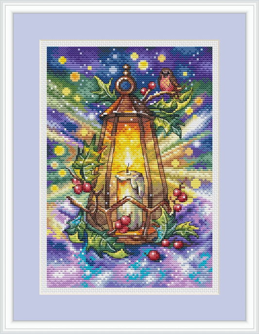 Winter Lantern 2 Cross Stitch Pattern