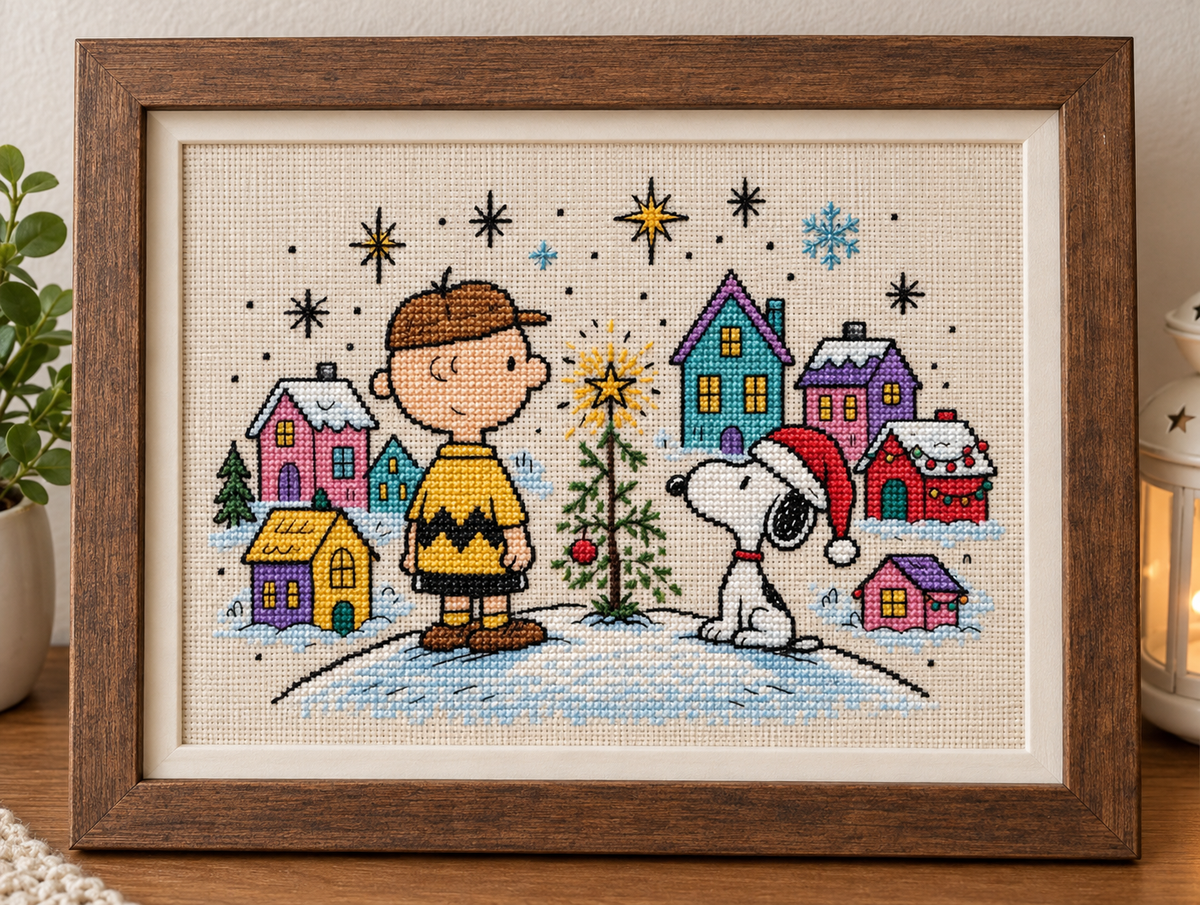 Snowflakes Christmas Cheer Cross Stitch Pattern Instant Download PDF