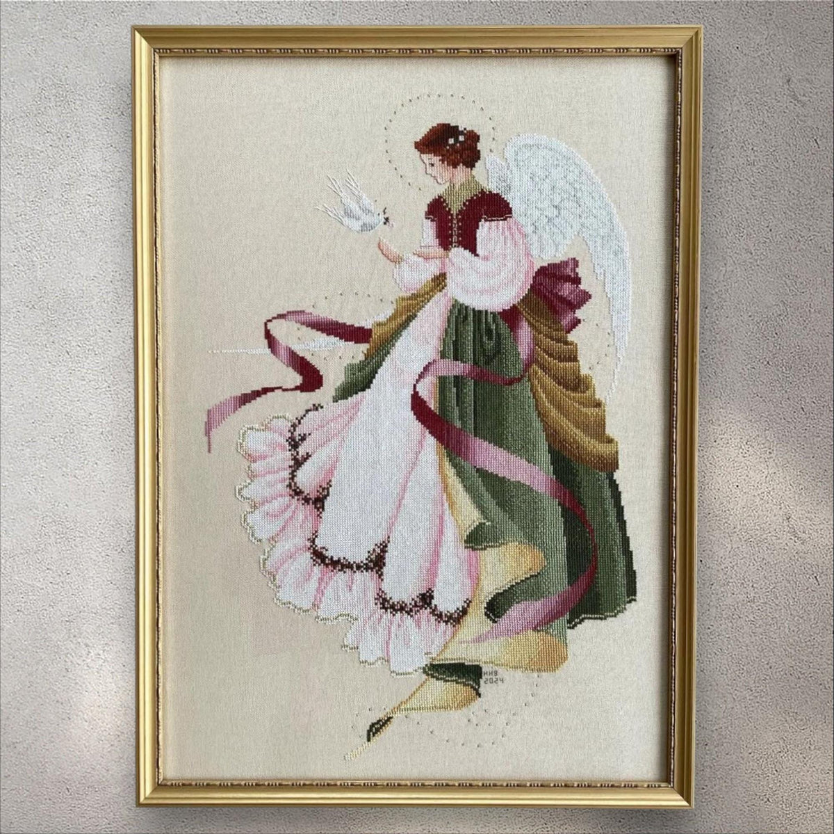 Digital cross stitch pattern Angel of Grace, PDF + xsd SAGA, Cross Stitch Chart Angel Embroidery, Woman, Lady, Miss, Religious Cross Stitch