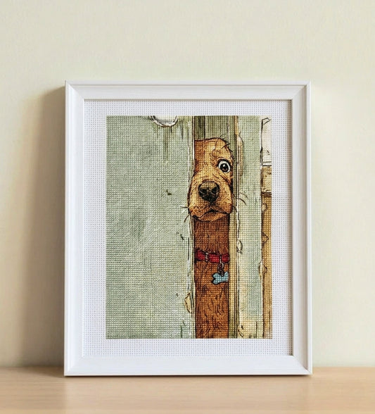 Peek A Paw Cross Stitch Pattern Instant Download PDF