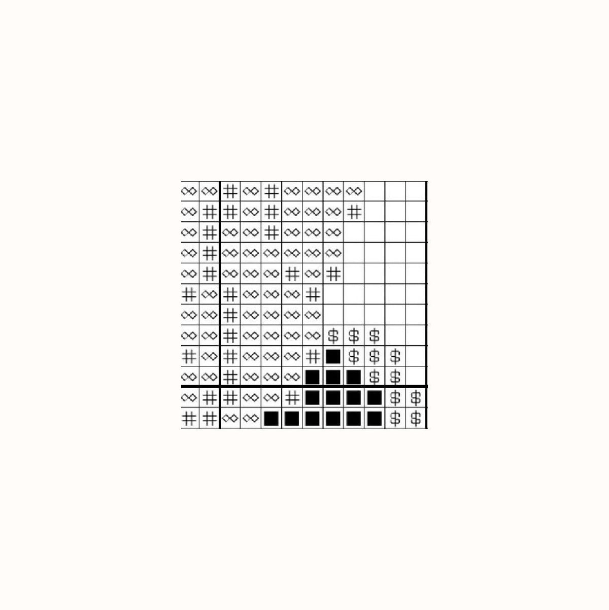 Rickroll QR code Cross Stitch Pattern PDF Instant Download