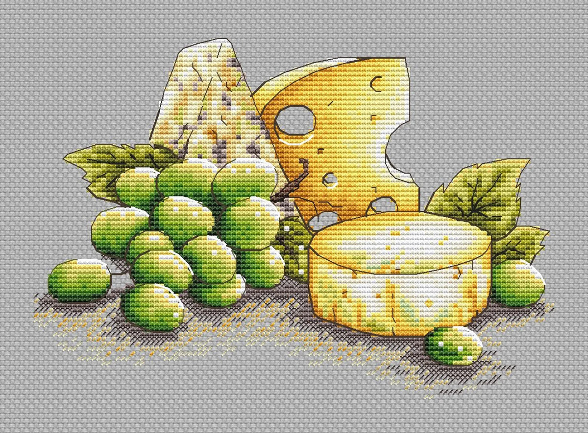 Cross-stitch scheme Gourmet Breakfast Embroidery pattern PDF