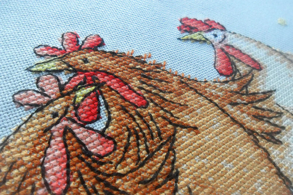 Hen cross stitch pattern chicken instant download pdf pattern funny hen cross stitch kitchen decor cross stitch pattern chicken dance pdf