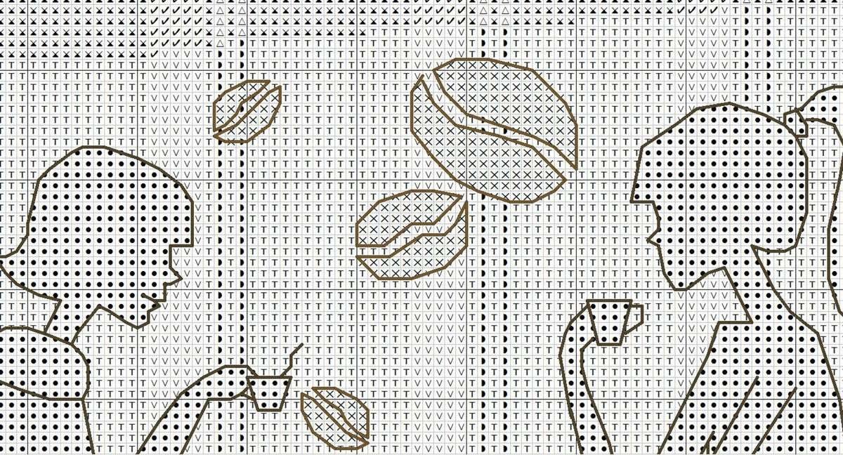 Girlfriend Cup Coffee Kitchen Cross Stitch Pattern Pattern Kitchen Still Life Modern Decor Pattern Cups Mugs Embroidery Needlepoint chart