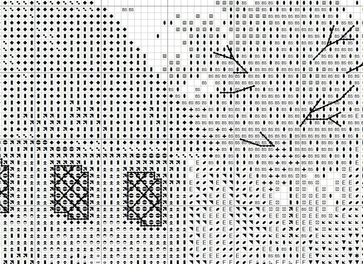 Spring landscape Counted Cross Stitch Pattern Village House Hand Embroidery Needlepoint Chart Cottage Pattern PDF Modern Cross Stitch