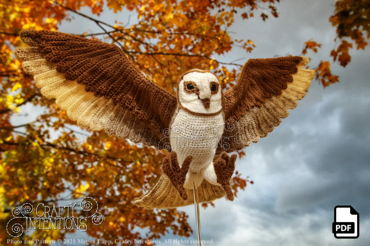 Barn Owl Crochet Pattern by Crafty Intentions DIGITAL PDF Downloadable