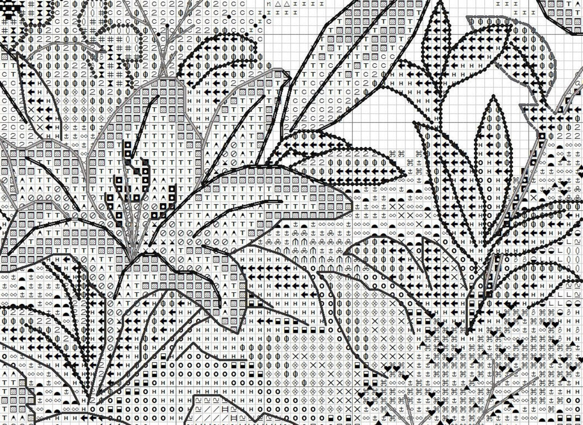 Cross Stitch Pattern Oriental Splendor PDF Digital Pattern Wild Flowers Pattern Bouquet Oriental vase Embroidery Needlepoint Chart Download