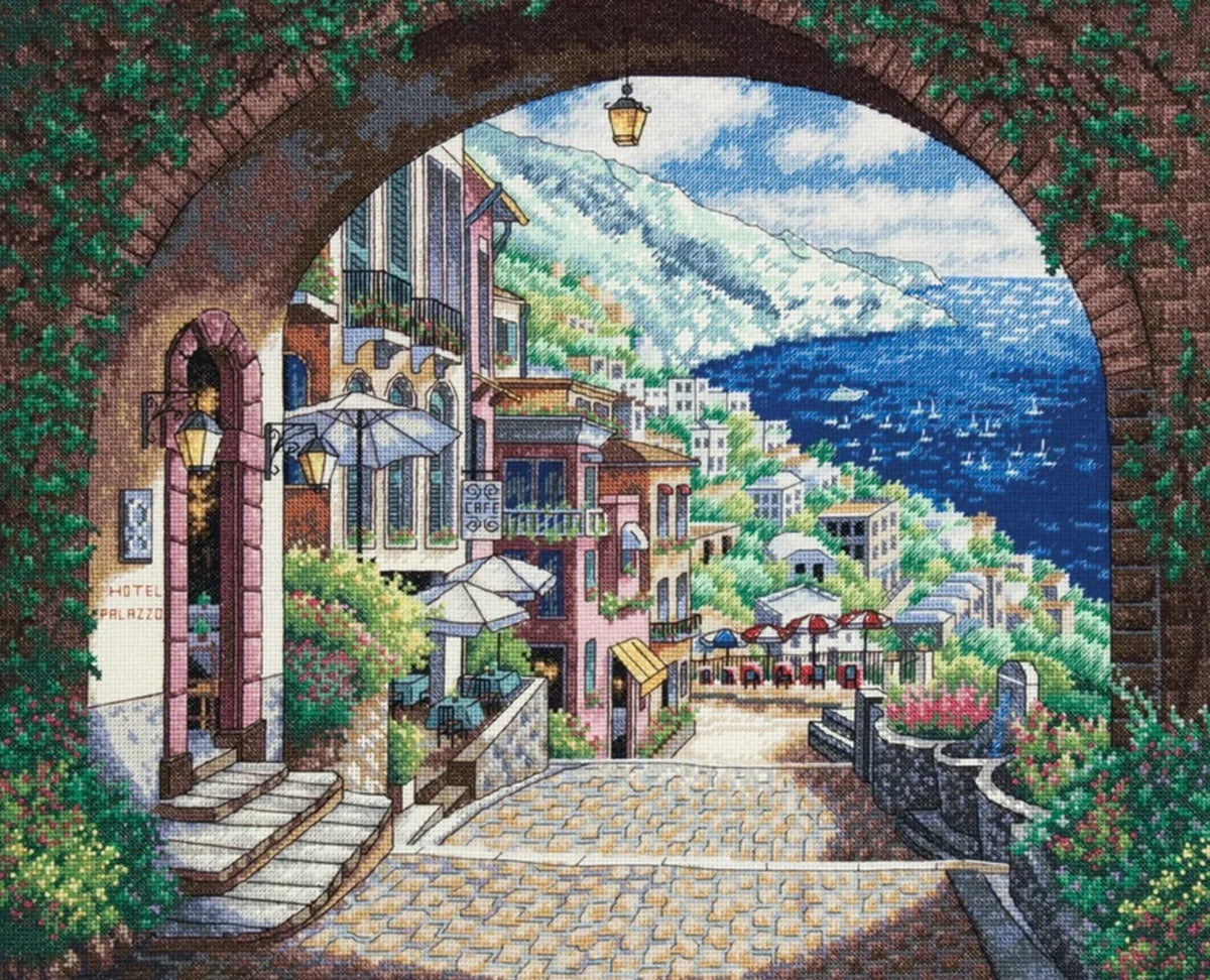 Coastal View Cross Stitch Pattern