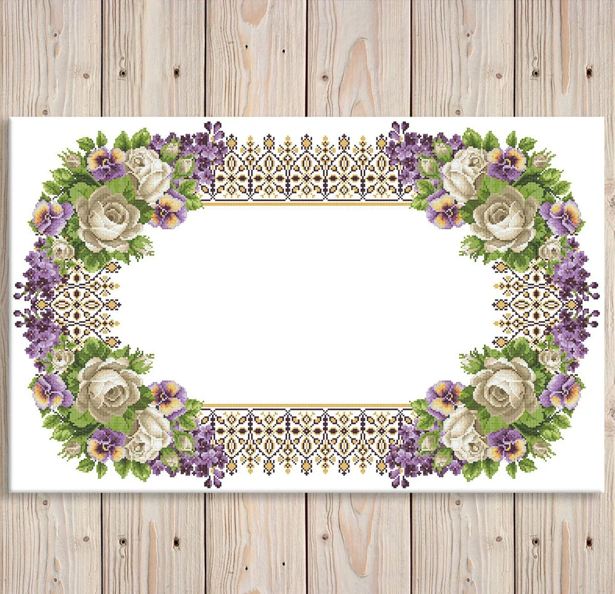 Tablecloth with roses Cross Stitch Pattern Kitchen Table Runner Cross Stitch Pattern Kitchen Decor Hand Embroidery Counted cross stitch