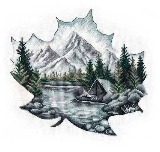 winter cross stich pattern, Nature Cross Stitch, Beautiful landscape cross stitch, Winter landscape cross stich pattern