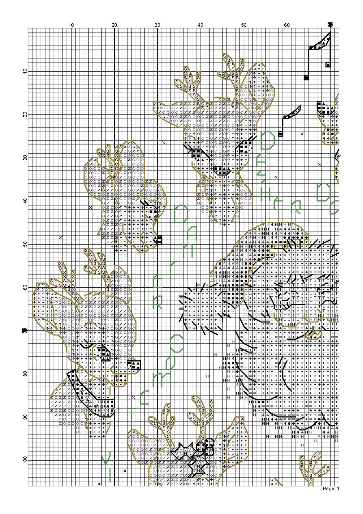 PDF tutorial for "Santa's Reindeer" cross stitch