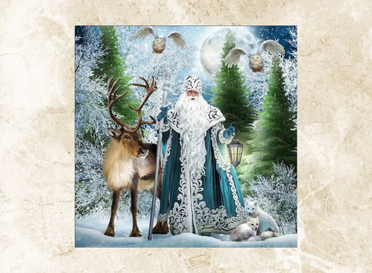 Santa Claus Cross Stitch Pattern,Santa Claus in the Snow,Winter,Counted Cross stitch Patterns,Pattern Keeper,Xstitch,PDF,Instant Download