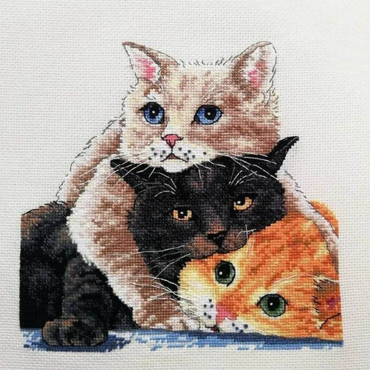 Cats cross stitch pattern, kittens cross stitch pattern, animal cross stitch