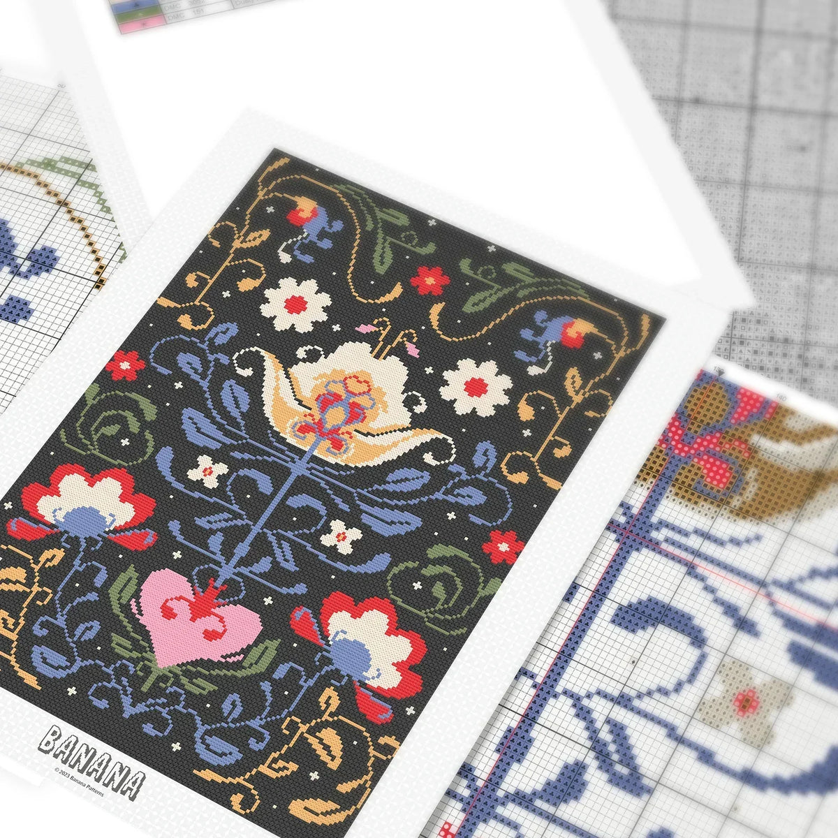 Scandinavian Cross Stitch Pattern | Nordic Folk Art PDF Pattern | Easy Swedish Crossstitch | Modern Counted Cross Stitch | Instant Download