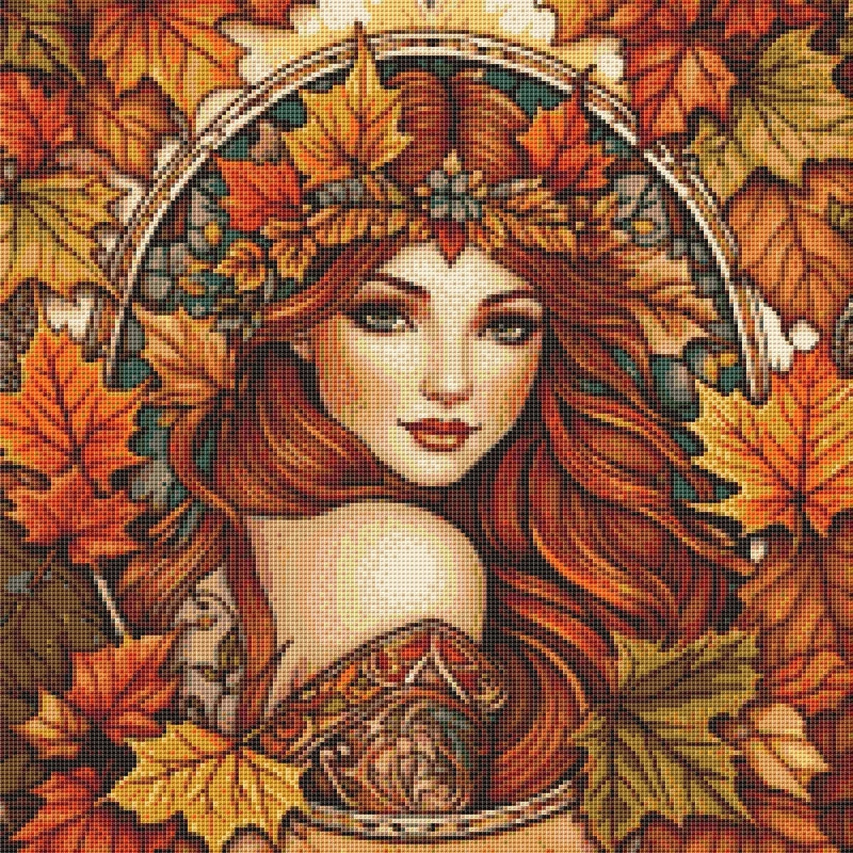 Autumn Beauty Cross Stitch Pattern - PDF Download