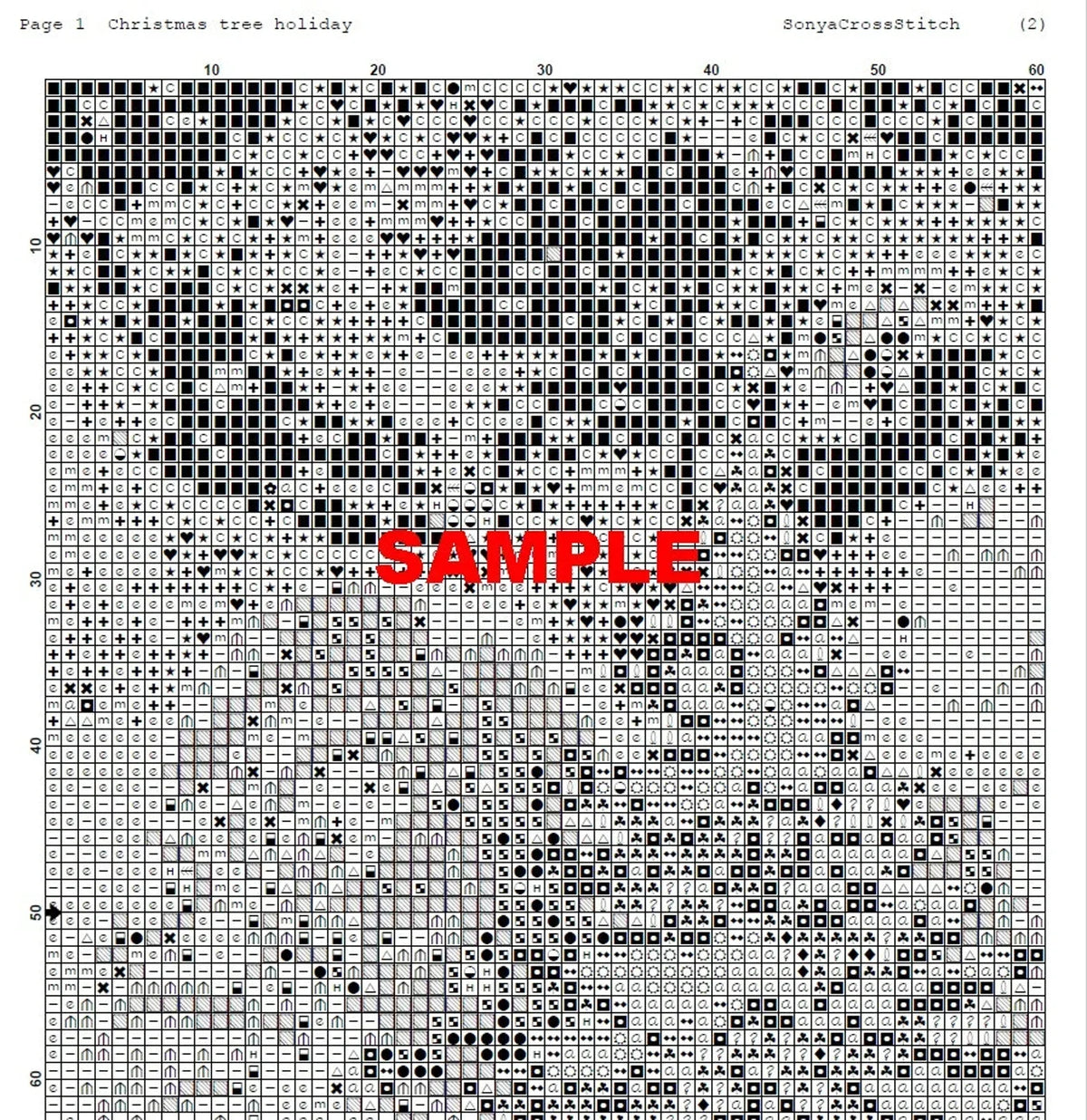 Christmas Cross Stitch Pattern,Christmas tree holiday,Winter landscape,xstitch,Pattern Keeper,Embroidery,Pdf,Instant Download