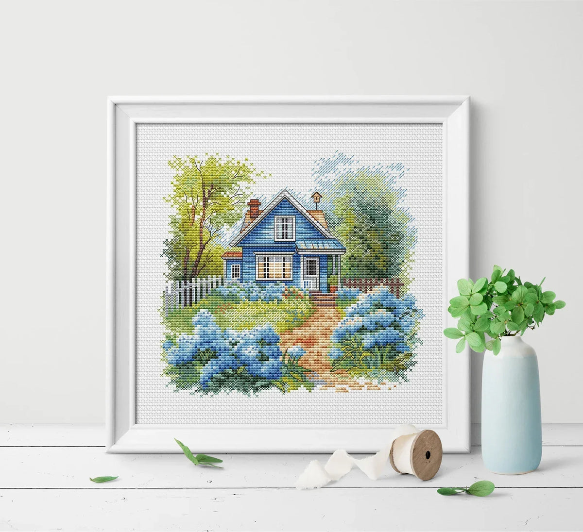Garden Flower PDF Pattern Cross Stitch Nature House StitchBoom Embroidery Instant Digital Download
