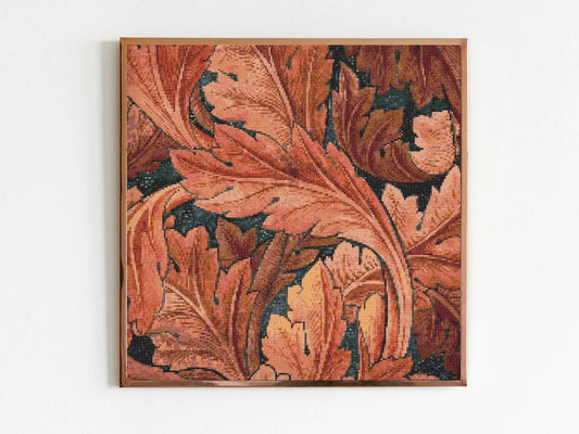 William Morris Acanthus Cross Stitch Sewing Modern Embroidery Pattern DMC Classic Artwork Art Needlework Embroidery Cottagecore