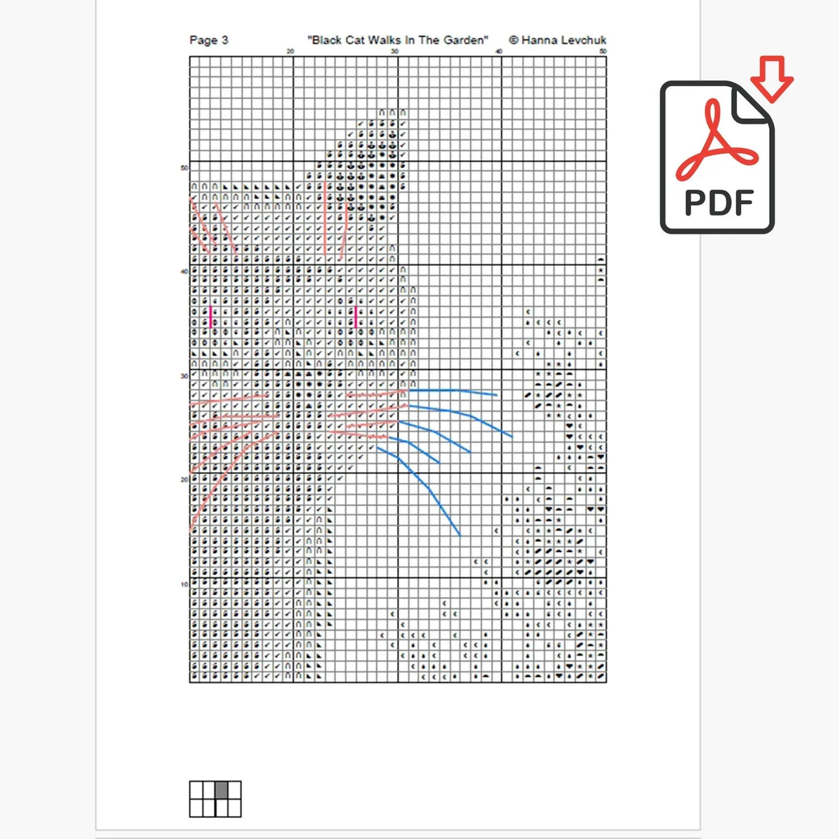 Black Cat Cross Stitch Pattern, Cross Stitch, punto de cruz, point de croix, Cross Stitch Pattern Flower, Cat Cross Stitch Pattern