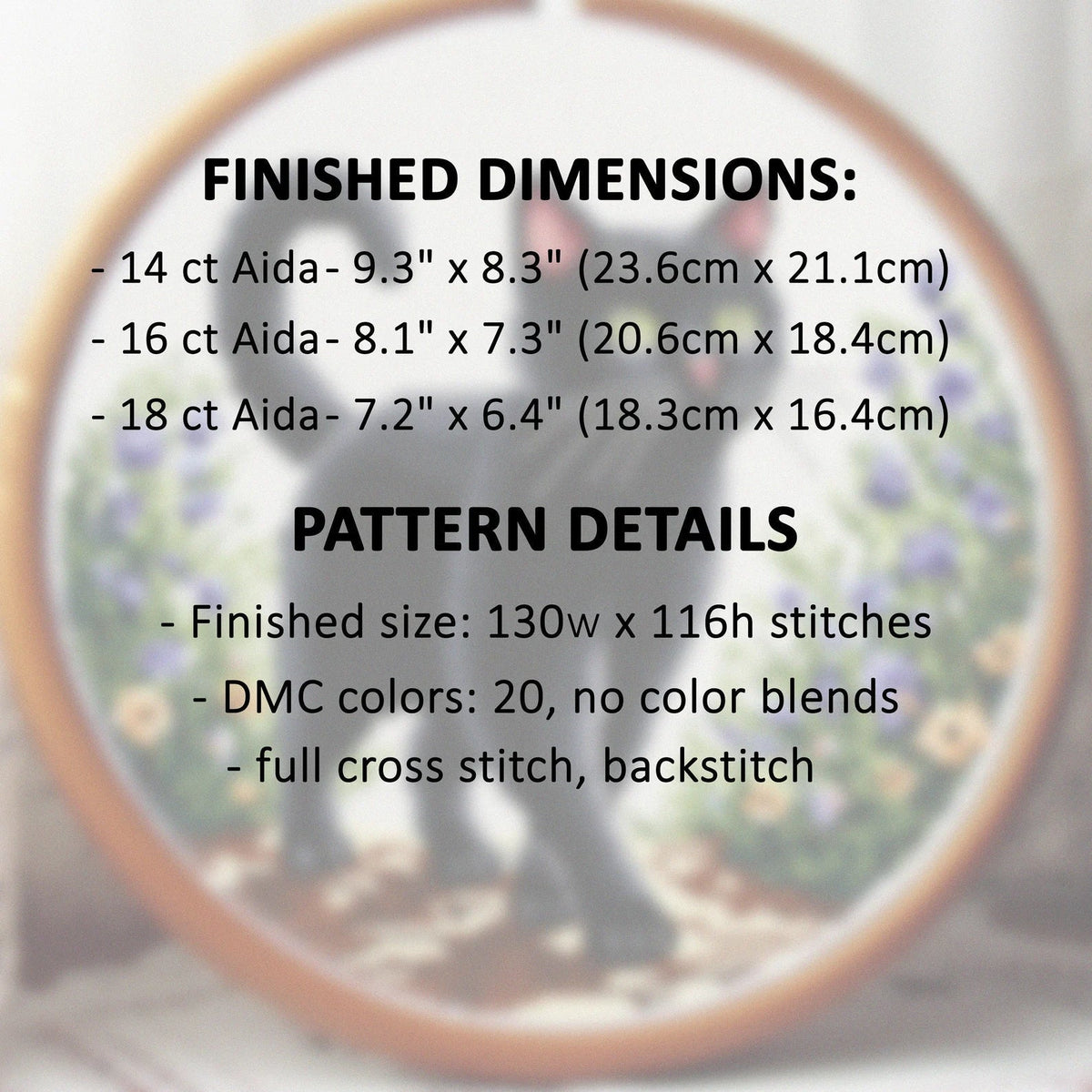 Set of Two Black Cat Cross Stitch Pattern, Cat Cross Stitch, punto de cruz, Cross Stitch Pattern Flower, punto de cruz