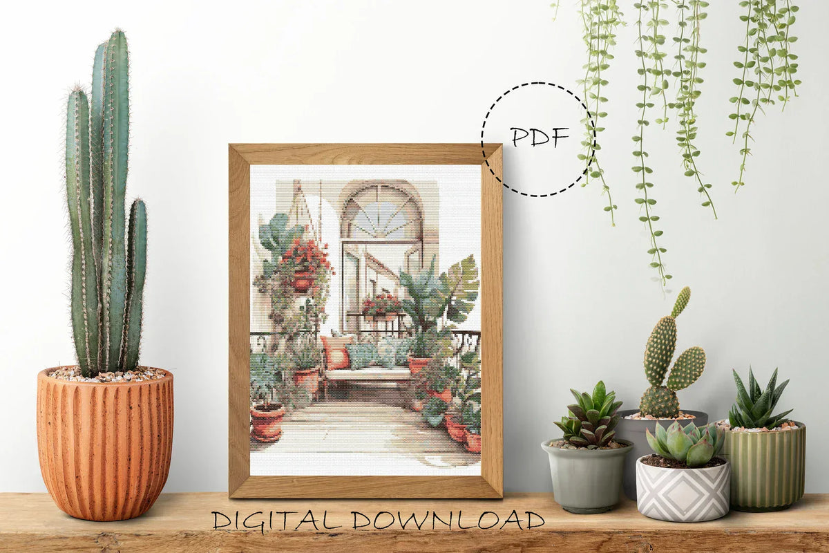 Plants Cross Stitch Pattern | Cactus Cross Stitch | Plants Embroidery Pattern | Boho Cross Stitch | Home Cross Stitch | Instant Download PDF