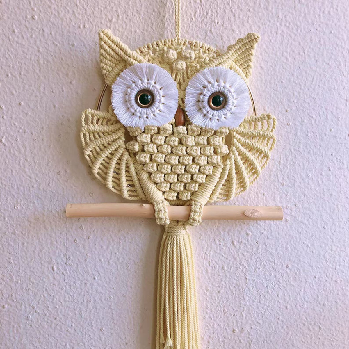 Beginner Level / PDF Macrmae Patterns for Owl Wall Hanging / Pdf Tutorial for How to Macrame Owl Hanging, Macrame PDF Instruction