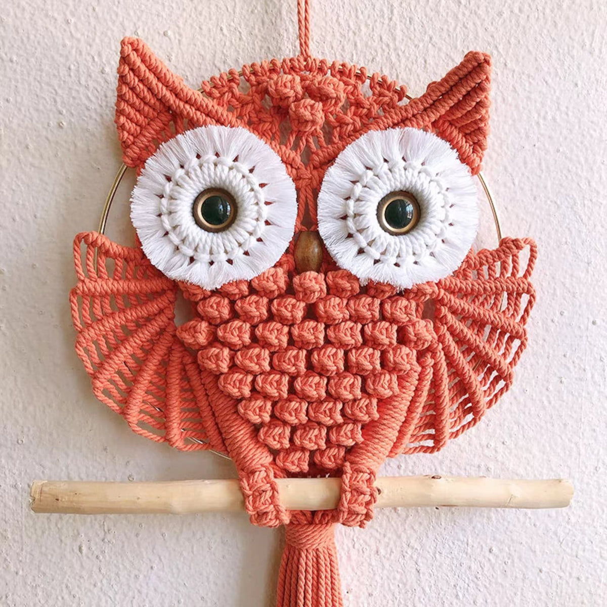 Beginner Level / PDF Macrmae Patterns for Owl Wall Hanging / Pdf Tutorial for How to Macrame Owl Hanging, Macrame PDF Instruction