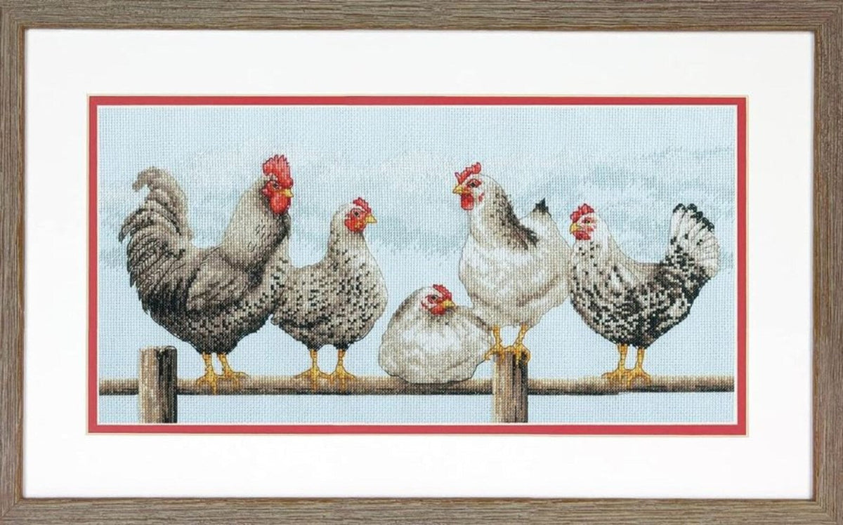 Cross Stitch Pattern - Hens - Counted Cross Stitch Pattern /PDF File/Digital File/Instant Download