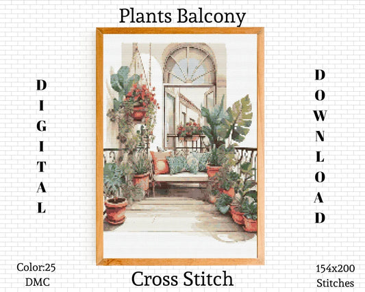 Plants Cross Stitch Pattern | Cactus Cross Stitch | Plants Embroidery Pattern | Boho Cross Stitch | Home Cross Stitch | Instant Download PDF