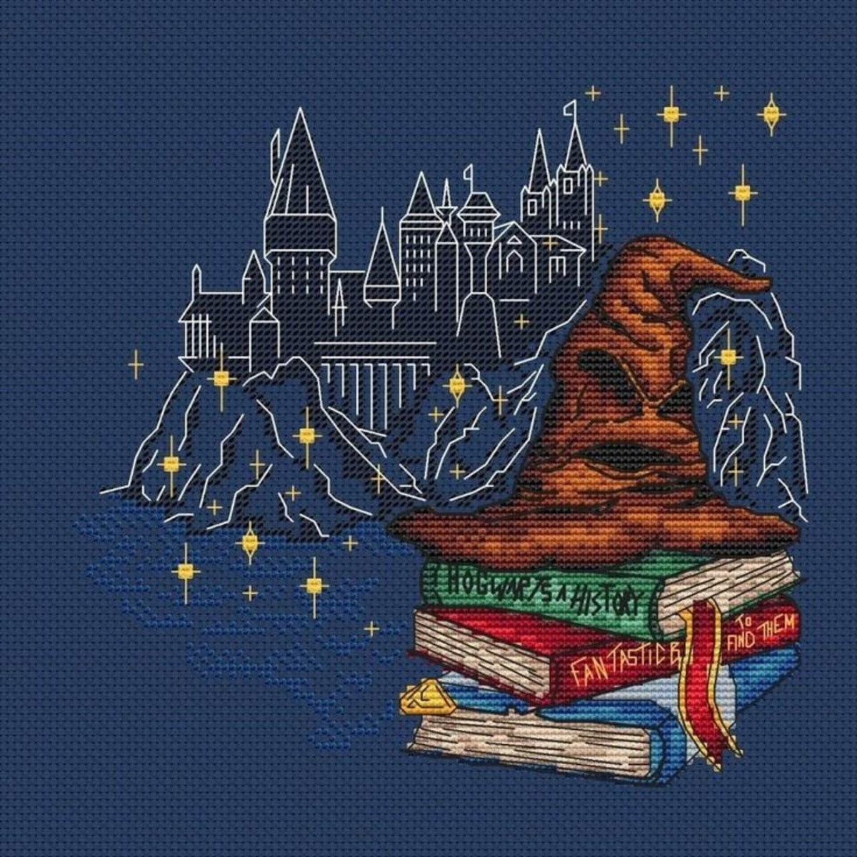 Hogwarts cross stitch pattern, Harry Poter cross stitch pattern