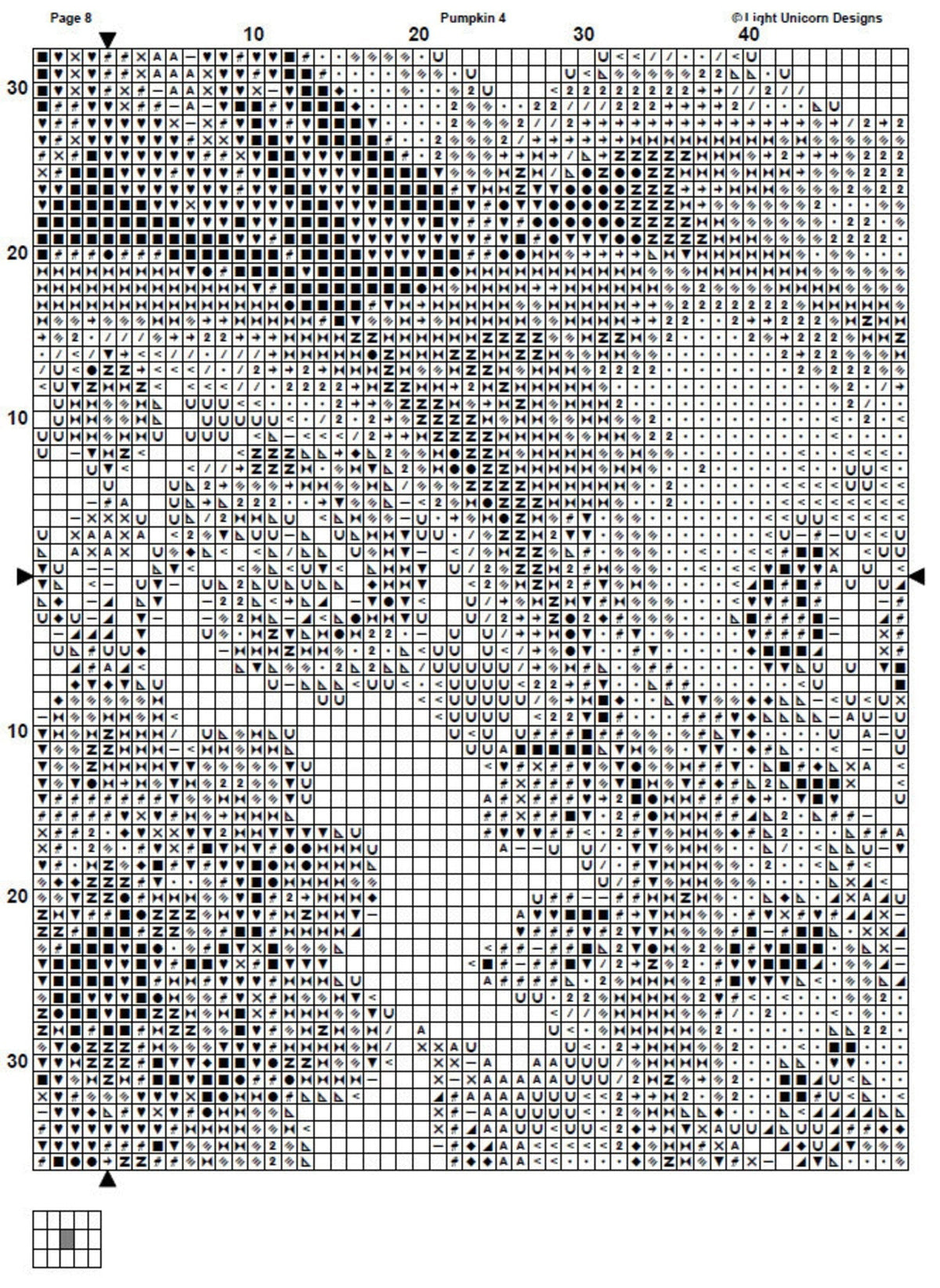 Pumpkin Cross Stitch Pattern 4 Instant PDF Download - Autumn Watercolor Cross Stitch Pattern - Halloween Cross Stitch Pattern