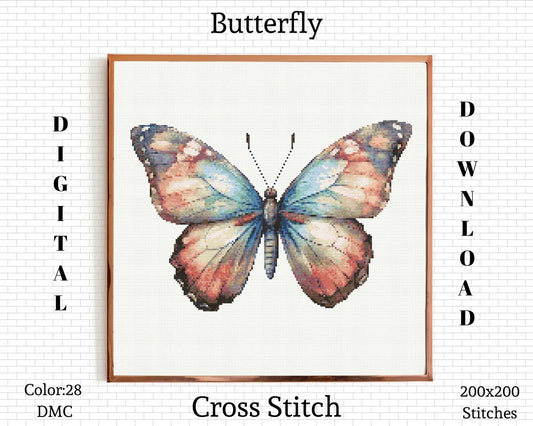 Butterfly Cross Stitch Pattern | Butterfly Embroidery Design | Butterfly Cross Stitch | Butterfly Cross Stitch Kit