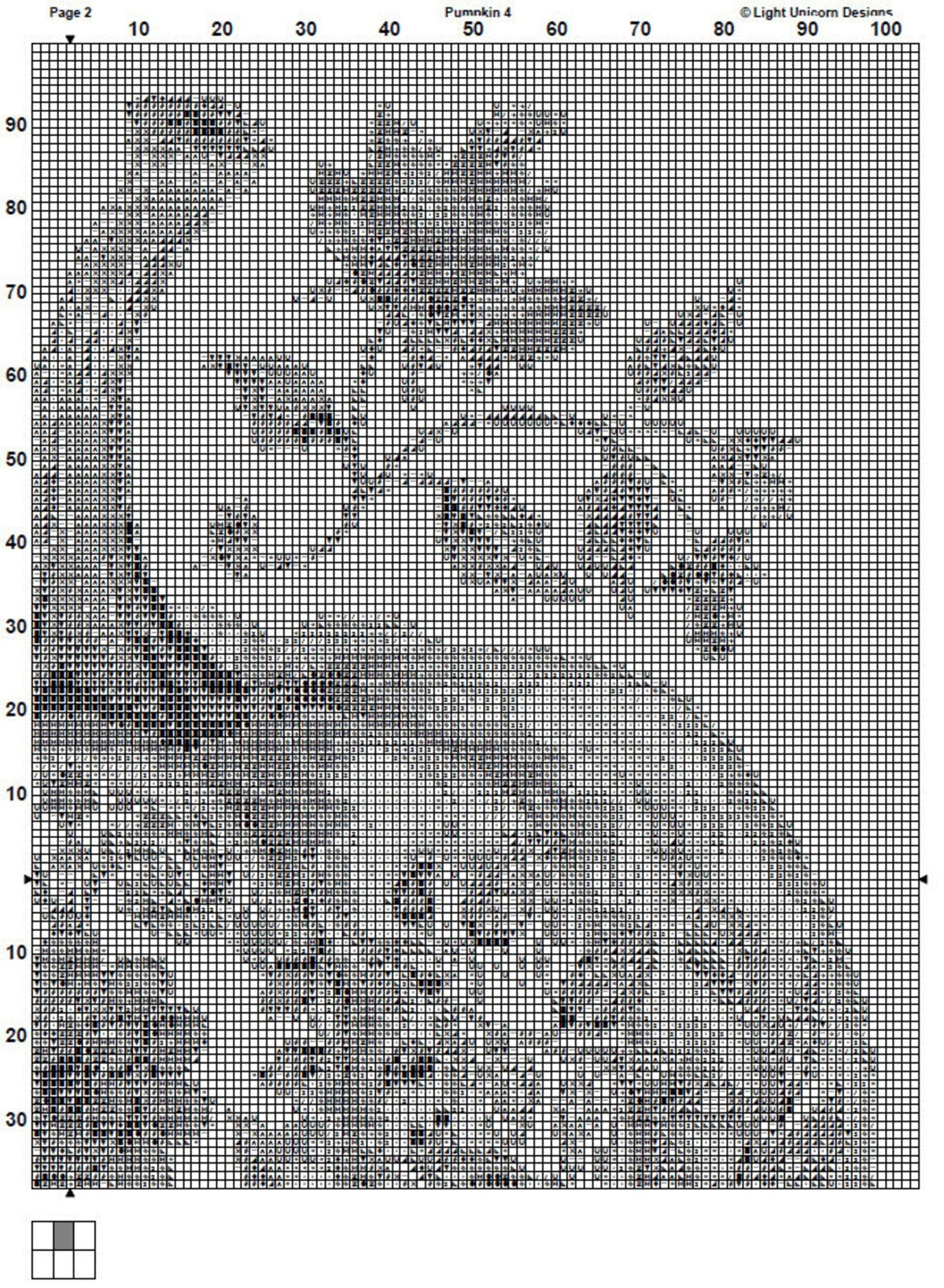 Pumpkin Cross Stitch Pattern 4 Instant PDF Download - Autumn Watercolor Cross Stitch Pattern - Halloween Cross Stitch Pattern