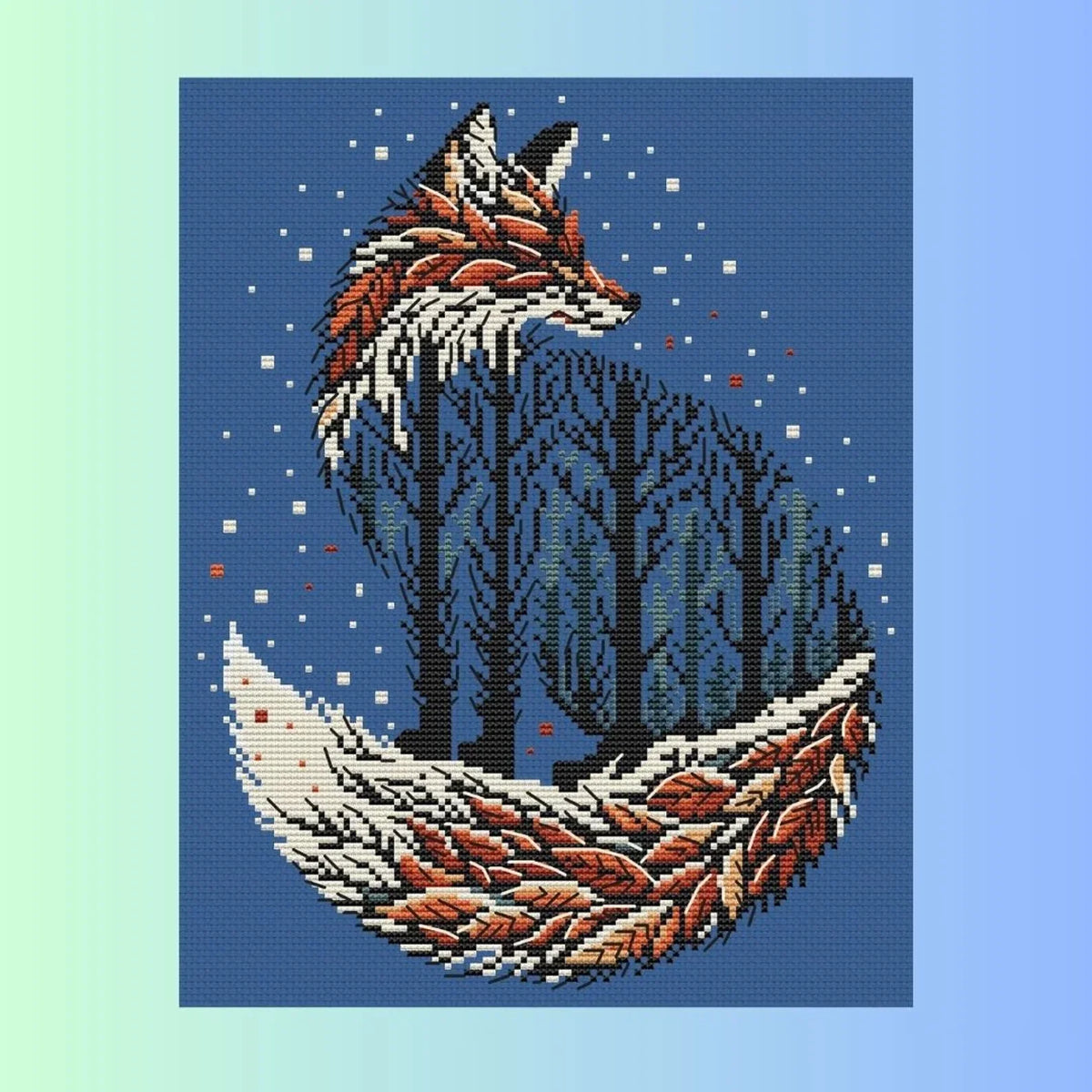 Fox Tree Cross Stitch Pattern PDF "Autumn Fox"