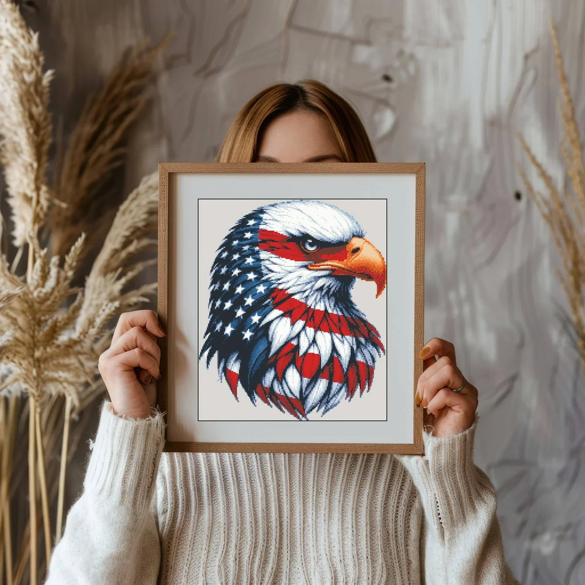 American Flag Cross Stitch Pattern,American Eagle,Independence Day,USA Patriotic,Pattern Keeper,xstitch,Pdf,Instant Download