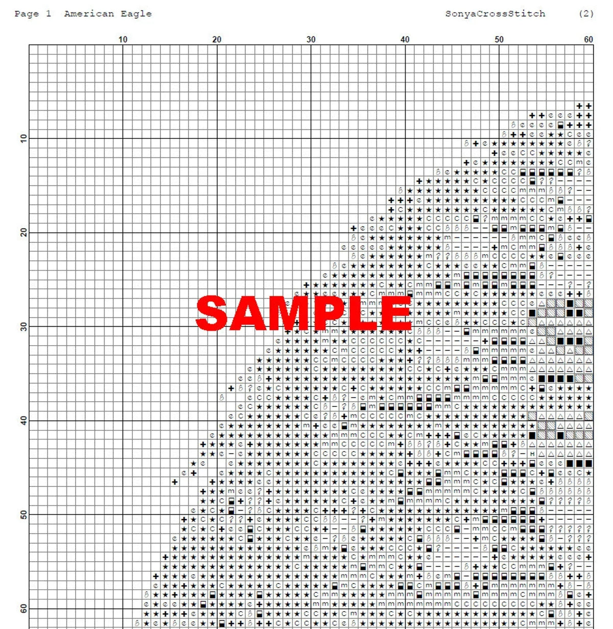 American Flag Cross Stitch Pattern,American Eagle,Independence Day,USA Patriotic,Pattern Keeper,xstitch,Pdf,Instant Download
