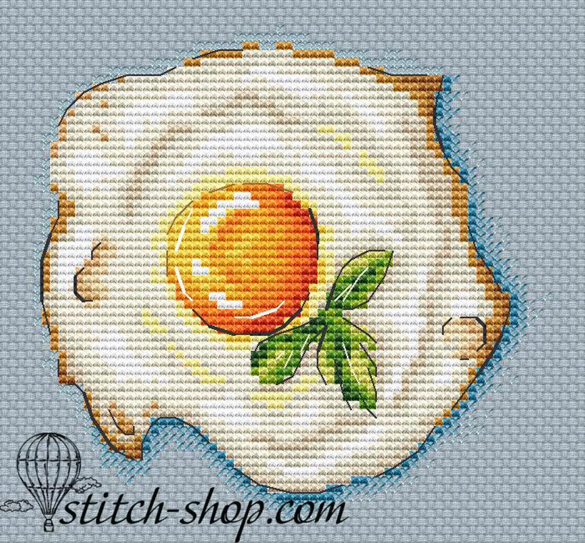 Fried eggs - Cross Stitch Pattern (Digital Format - PDF)